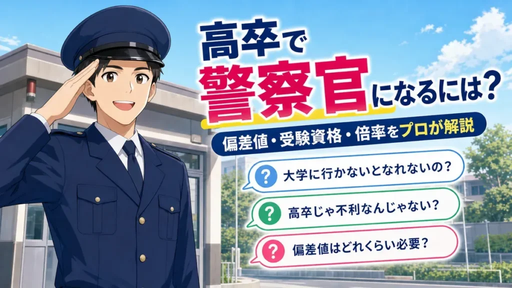 高卒で警察官になるには？必要な偏差値・受験資格・倍率をプロが解説
