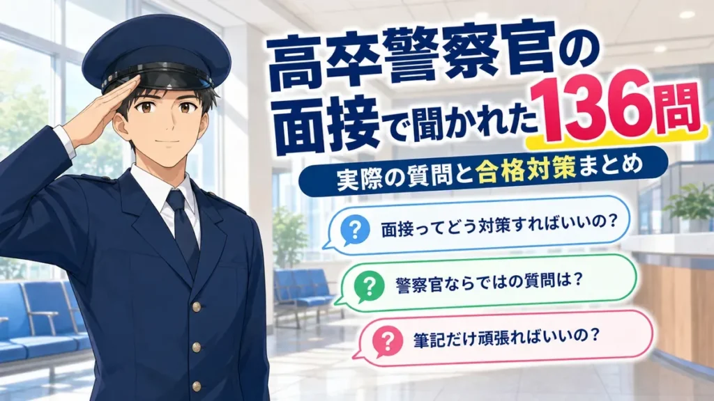 【高卒警察官試験】面接で差がつく!実際に聞かれた136問と合格対策まとめ