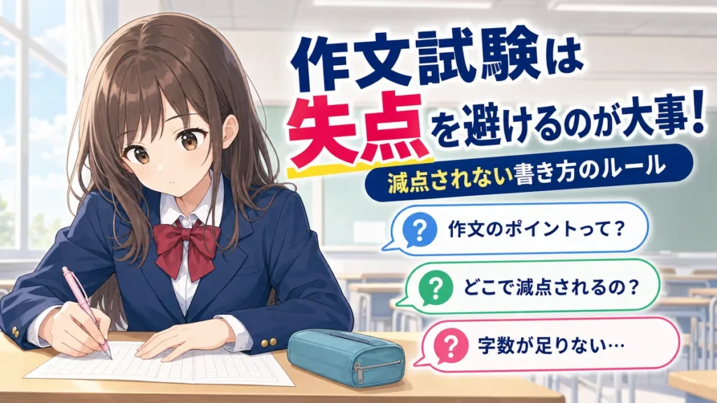 作文試験は、失点を避けることが大事！