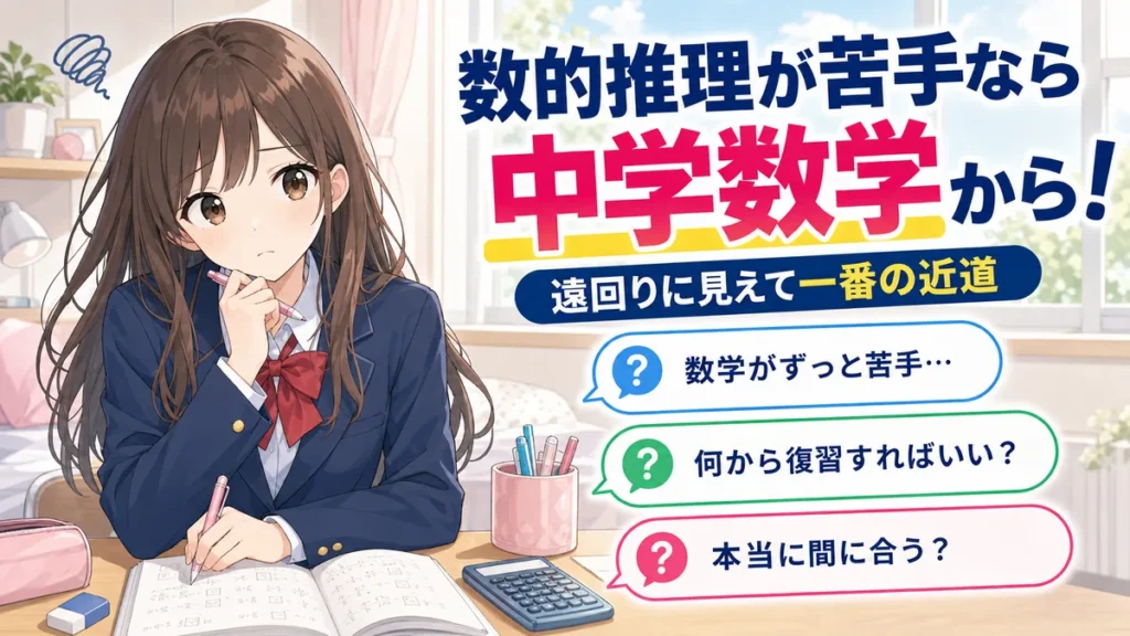 数的推理がホントに苦手は、中学数学！