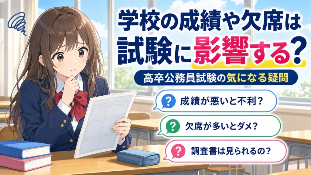 【高卒公務員試験】学校の成績や欠席は試験にどう影響する?