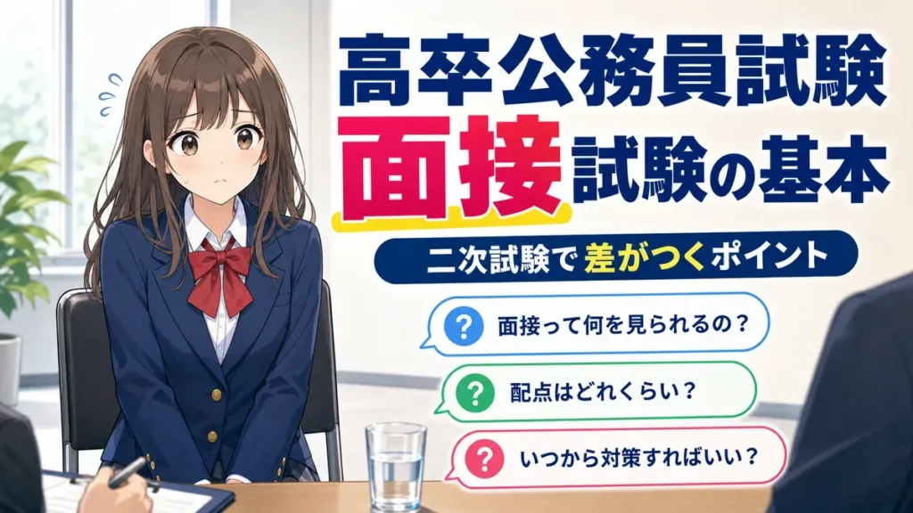 【高卒公務員試験】面接試験の基本を知ろう!