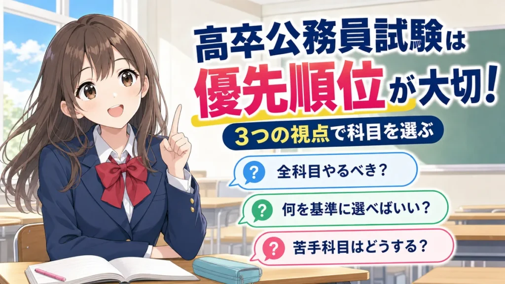 優先順位をつけて勉強することが大切！