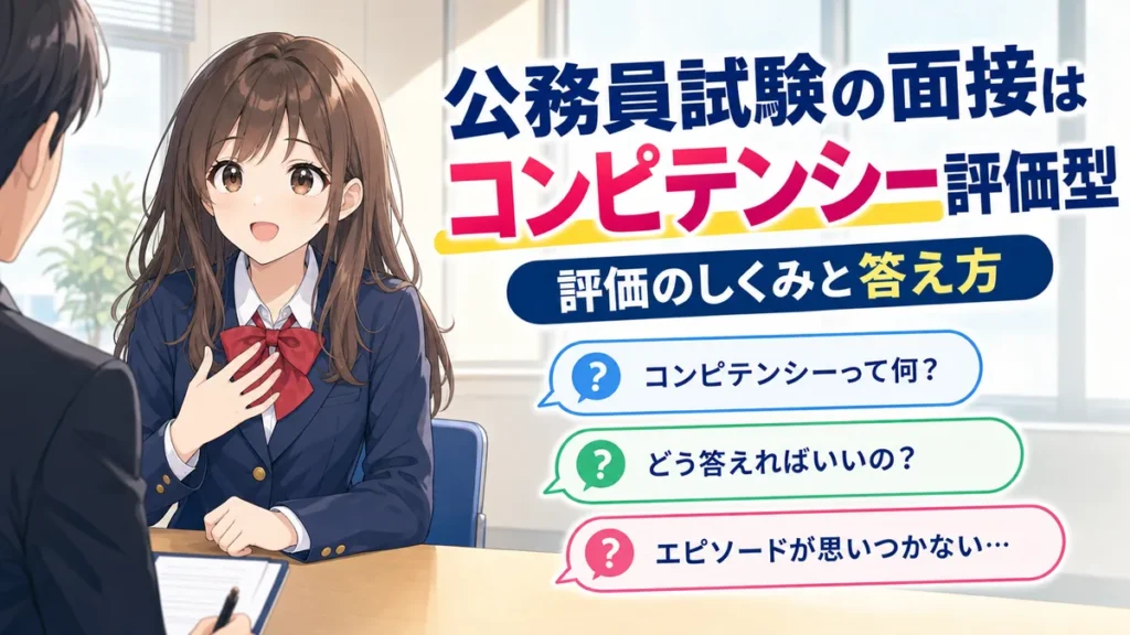 公務員試験の面接は、『コンピテンシー評価型面接』