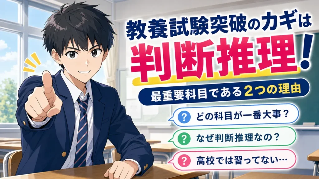 【高卒公務員試験】教養試験を突破するカギは判断推理!