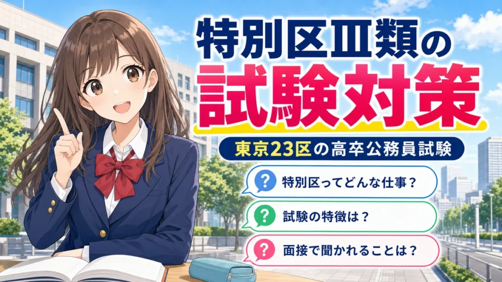 【高卒公務員試験】東京都特別区Ⅲ類の対策