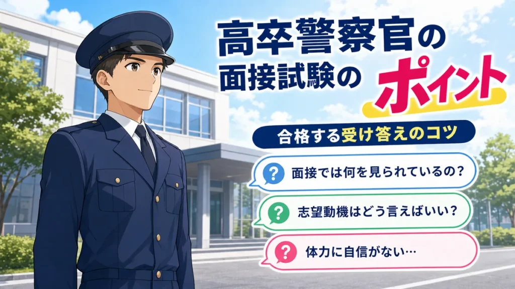 【高卒公務員試験】警察官 面接試験のポイント