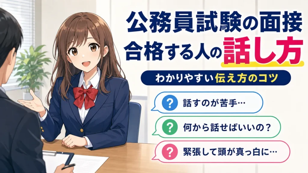 【公務員試験】面接試験で合格する人の話し方　～わかやすい伝え方のコツ～