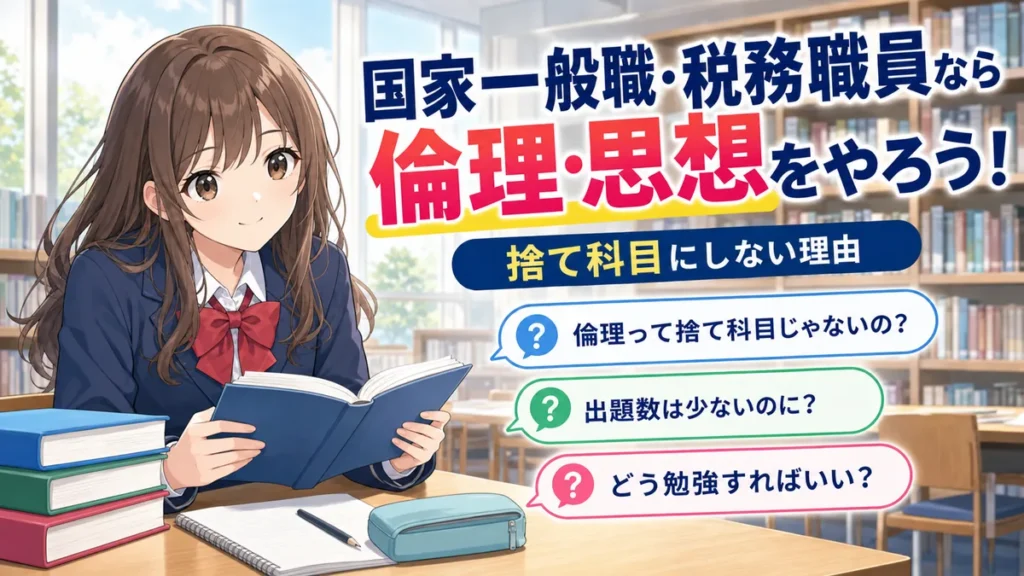 国家一般職・税務職員などの志望者は、倫理・思想をやりましょう！