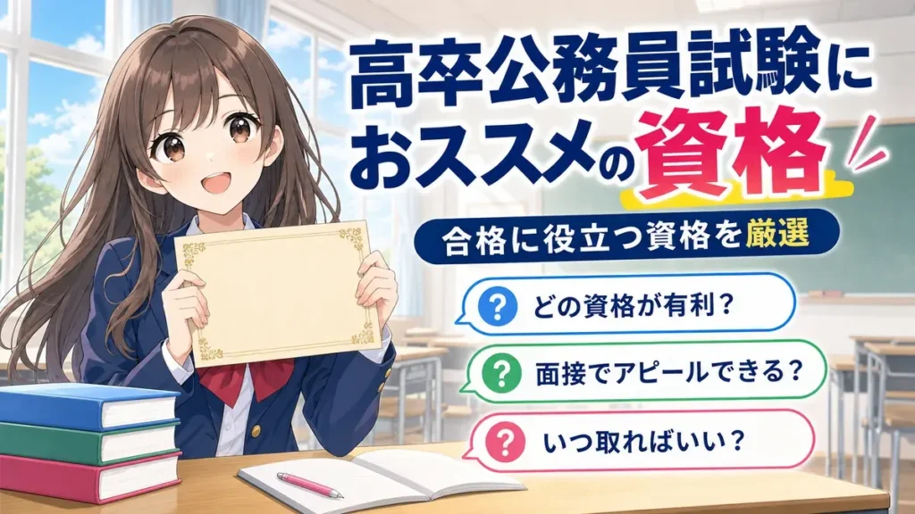 高卒公務員試験に合格したい人におススメする資格