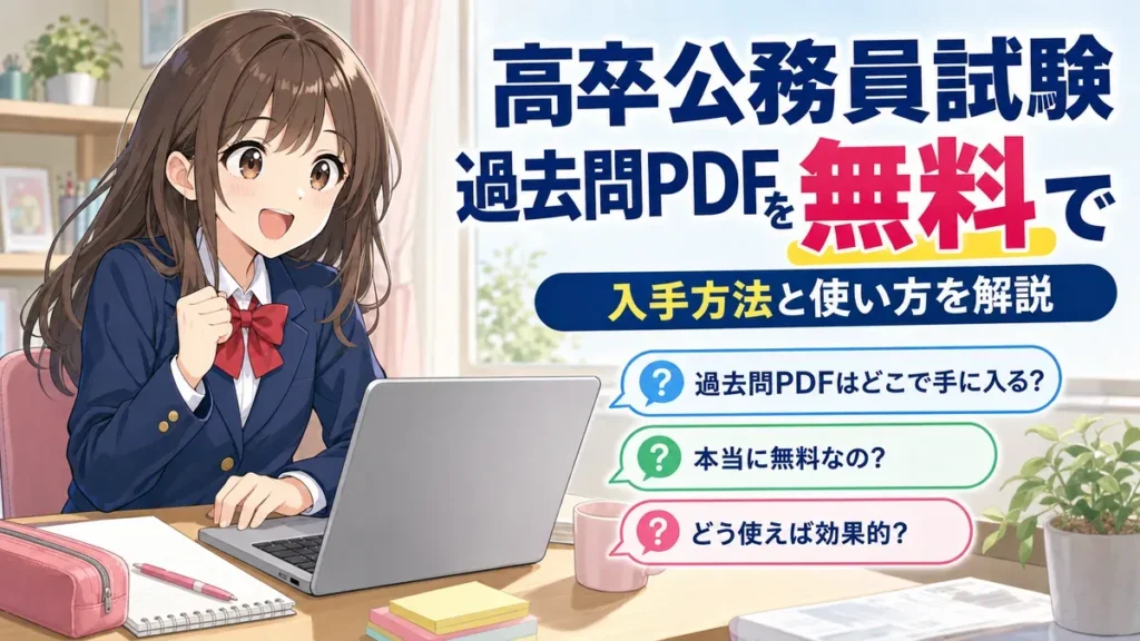 【高卒】公務員試験：過去問PDFを無料で入手する方法
