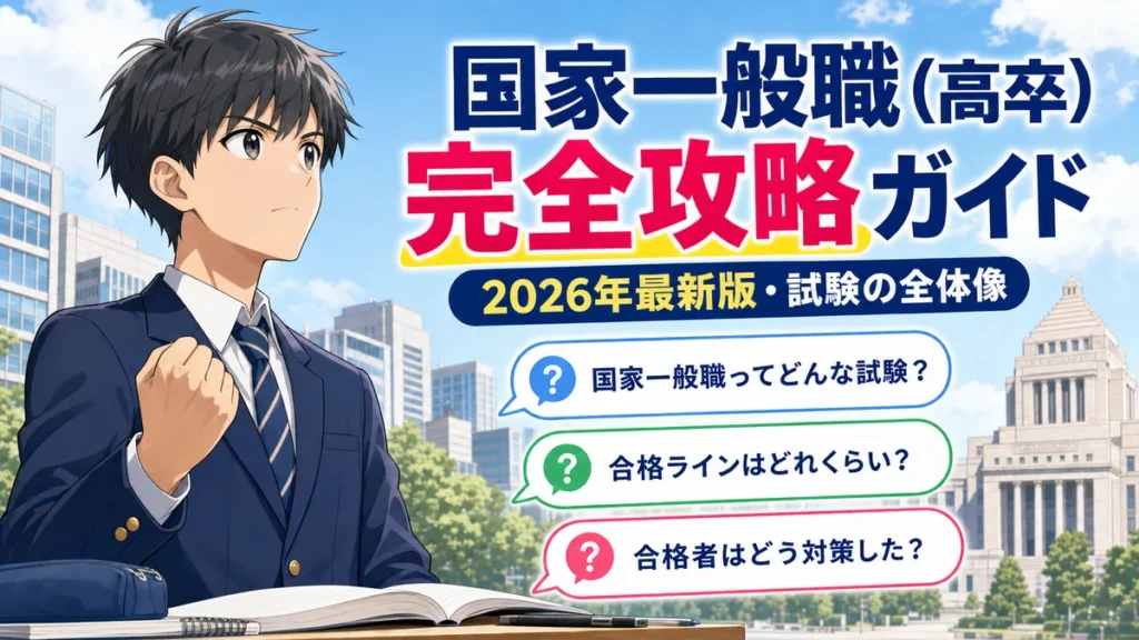 国家公務員試験 一般職(高卒程度)完全攻略ガイド【2026年最新版】