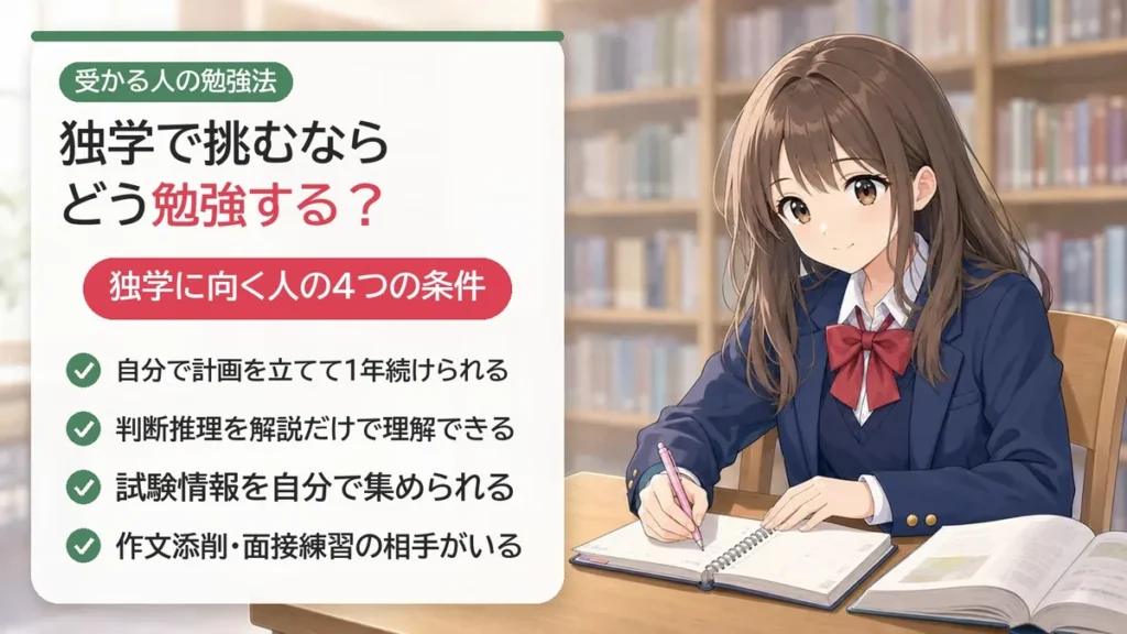 独学で挑むなら:独学に向いている人の4つの条件
